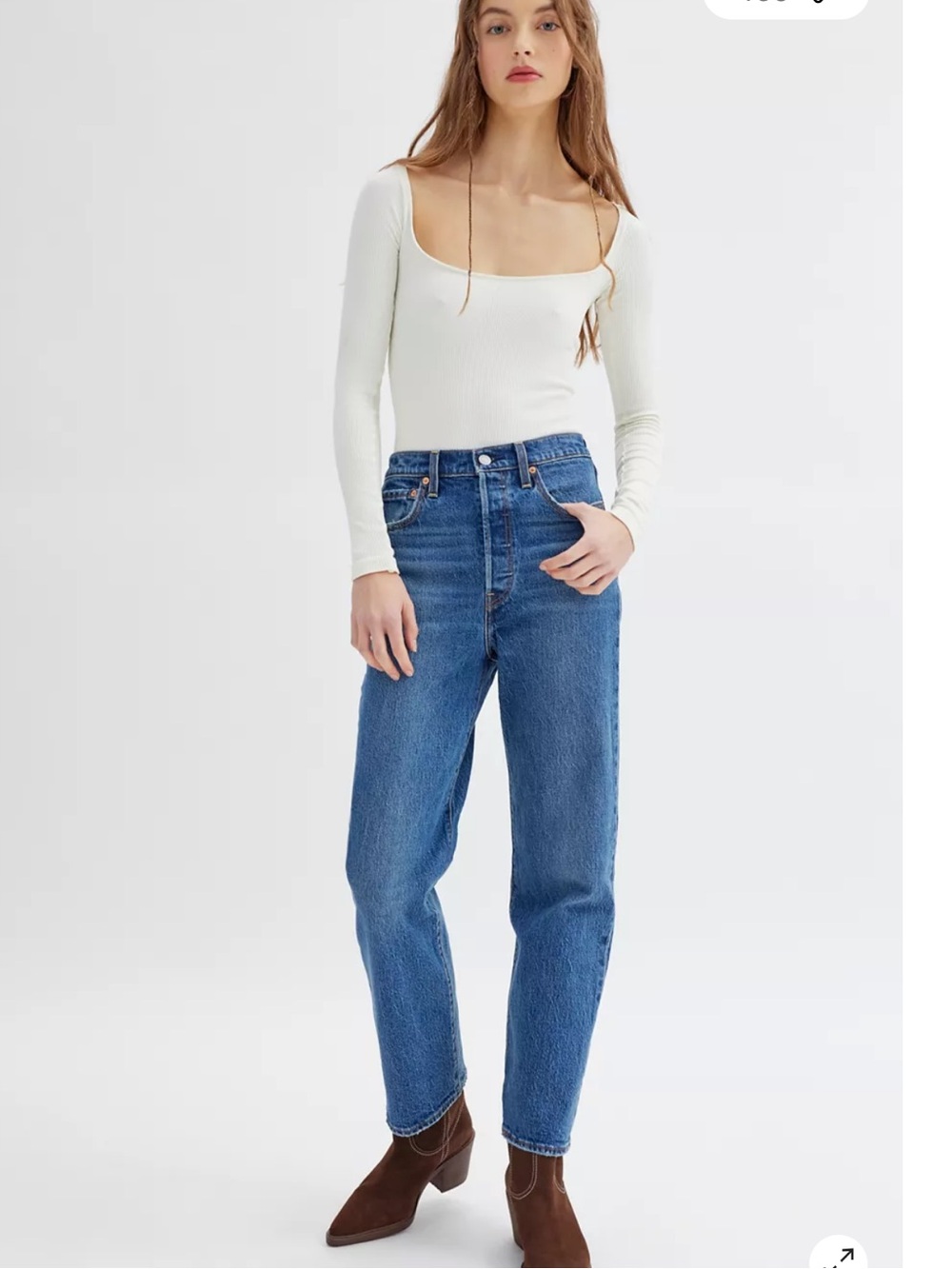 Levi’s Premium Ribcage Straight Ankle Jeans